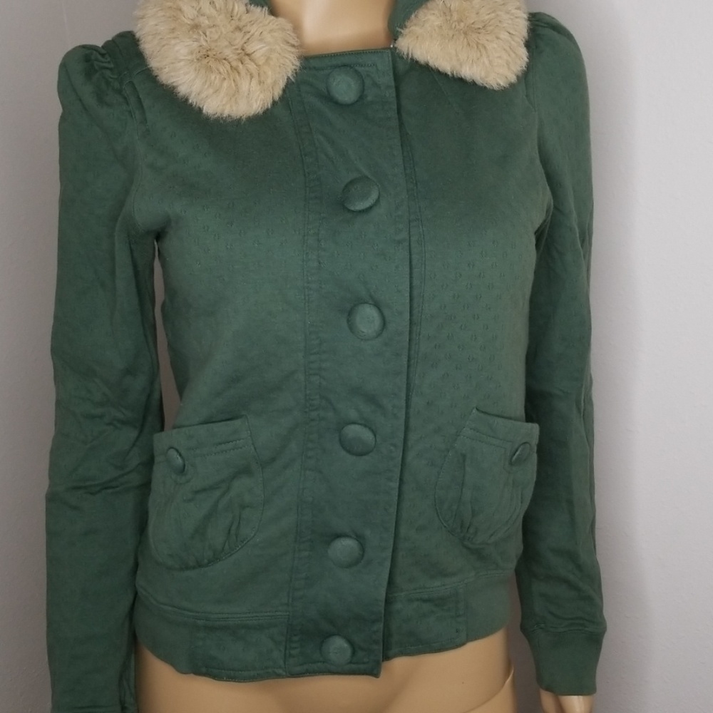 Marc Jacob Cotton Knit Faux PeterPan Collar Jacket